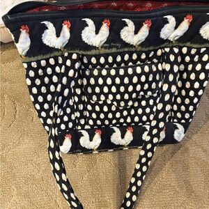 Vera Bradley Black and White Rooster Tote